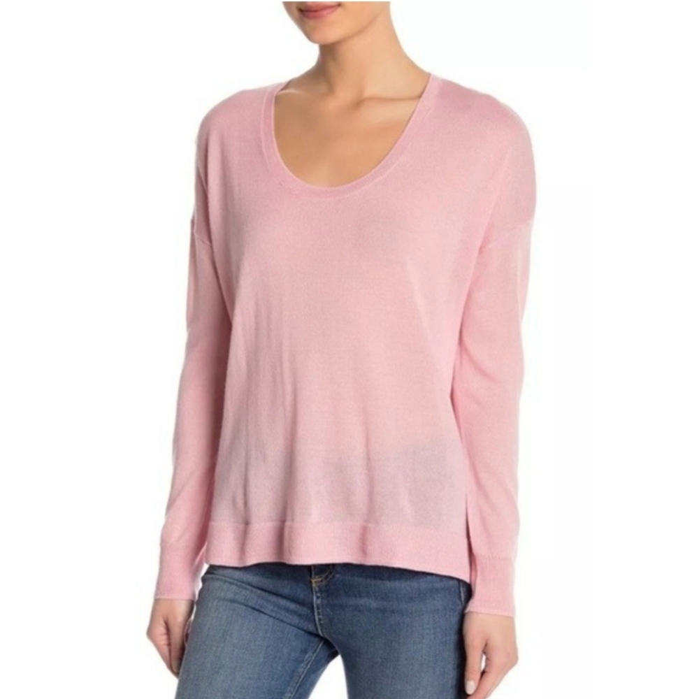 NWOT WOMEN'S MADEWELL PINK PULLOVER SWEATER MERINO - Picture 1 of 4